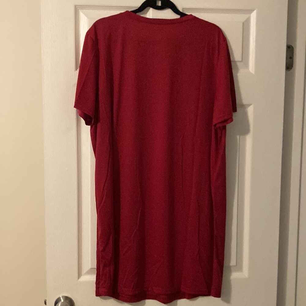 3XL Women Sleep Shirt in Burgundy Wine Color - Picture 3 of 6